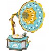 woodcraft drevené 3D puzzle gramofón