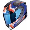 Moto přilba SCORPION EXO-1400 EVO II AIR LINART matná černo/modro/červená - Velikost M
