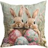 Obliečka na vankúš Veľká noc dekoratívna 40x40 cm vianočný zajačik králik vzor 401