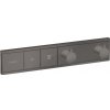 Hansgrohe RainSelect - Podomietkový termostatický modul pre 2 spotrebiče, kartáčovaný čierny chróm 15380340