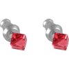 Náušnice Swarovski Elements kostka padparadcha oranžové 713864-pad, 4mm, pecky