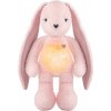 MyHummy šumiaci medvedík zajačik BUNNY ROUGE 5v1 + lampička + senzor spánku + melódia + vibrácie - plyšový zaspávačik
