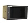 XtendLan 6U/600x450, na stenu, jednodielny, sklenené dvere (WS-6U-64-BLACK)