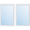 Plastové okno dvojkrídlové so štulpom ARON Basic biele 1100 x 1300 mm