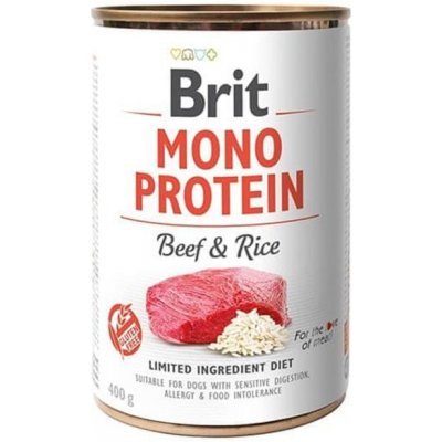 Brit Mono Protein Beef & Brown Rice 400 g: kompletné krmivo pre dospelé psy