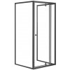 Flexi nástenný asymetrický sprchový kút 80x90 cm bez sprchovej vaničky čierny