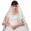 Rozlúčka so slobodou - Závoj pre nevestu s ozdobnou obrubou Wedding veil