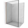 Mexen Kioto L, sprchová zástena Walk-In 80 x 200 cm, 8mm číre sklo čierny vzor, medený matný profil, 800-080-103-65-70