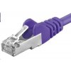 PREMIUMCORD Patch kábel CAT6a S-FTP, RJ45-RJ45, AWG 26/7 10m fialový sp6asftp100V