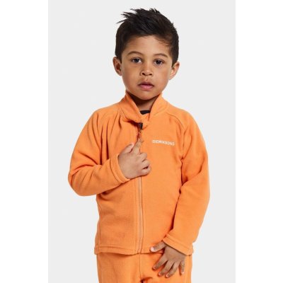 Didriksons detská mikina MONTE KIDS FULLZIP oranžová jednofarebná 505026