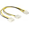 DeLock 85453 Kabel 2 x 4 Pin Molex Stecker 8 Pin EPS Stecker 30 cm