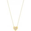 Lillian Vassago Zlatý náhrdelník so zirkónmi srdce LLV82-GN013 varianty: 52cm + 3cm