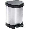 Strend Pro Kôš Curver DECO BIN 05L, střibrný/černý, na odpad