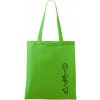 Hory bicykel úsmev - Taška bavlnená - 42 x 38 cm ( Apple Green )