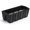 Květináč Prosperplast truhlík na zábradlí CROWN antracit 58 cm