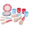 Bigjigs Toys Dřevěný jídelní servis s puntíky