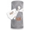 DETEXPOL Pletená bambusová deka do kočíka sivá