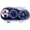 Predné svetlá (lampy) čierne s ANGEL EYES vrátane hmloviek VW Golf IV -- rok výroby 97-03