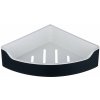 AQUALINE SB209 Samba rohová polica do sprchy, 21,8 x 6,3 x 21,8 cm, čierna