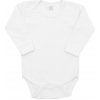 Luxusné bavlnené body dlhý rukáv New Baby - biele Biela 50