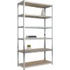 Zinkovaný kovový regál Mamutex Standard 2400x1200x600 mm – 6 políc, nosnosť 1050 kg