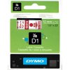 páska DYMO 45015 D1 Red On White Tape (12mm) (S0720550)