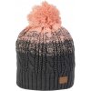 Dámska zimná pletená čiapka Finmark, WINTER HAT tmavo sivá,lososová, UNI