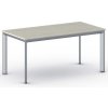 Rokovací kancelársky stôl PRIMO INVITATION, 160x80 cm, sivostrieborná podnož, dub prírodný