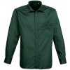 Premier Workwear Pánska košeľa s dlhým rukávom PR200 Bottle -ca. Pantone 560 37 (14H)
