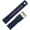 Silikónový remienok, modro-biely so striebornou sponou - 22 mm + 5 rokov záruka a darček ZADARMO