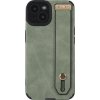 AppleKing kožený kryt s pútkom na ruku pre iPhone 13 - olivový - možnosť vrátiť tovar ZADARMO do 30tich dní