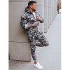 Pánska tmavošedá camouflage tepláková súprava (ax0623z) Black L