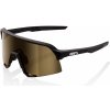 100% cyklistické okuliare S3 Soft Tact Black - Soft Gold Mirror Lens čierna