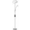 tectake 405207 stojanová lampa auralis led 20w, čítacie svetlo, stmievateľná - matný nikel