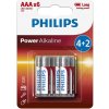 Philips PowerLife AAA 6ks LR03P6BP/10 + záruka 3 roky zadarmo