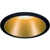 Paulmann Vestavné svítidlo Cole Coin 3cestné stmívatelné LED 1x6,5W 2700K 230V Černá/Zlato-Mat /Plast
