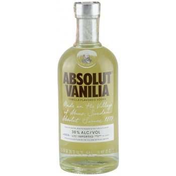 Absolut Vanilia 38% 0,7 l (čistá fľaša)