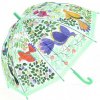 Djeco Detský priehľadný dáždnik: Kvety a vtáčiky