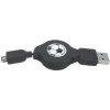 Kábel USB (1.1), USB A M- 4 pin M, 0.7m, čierny, Logo, HIROSE 14870