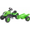 FALK - Šliapací traktor Country Farmer s vlečkou zelený (FA-2057L)