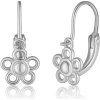 Strieborné náušnice so zirkónmi kvetinky JVD SVLE3174XF6BI00
