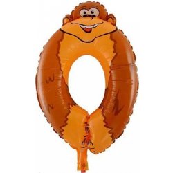 Fóliový balón číslo 0 zvieratko opica 40cm od 5,90 € - Heureka.sk