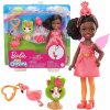 Barbie Barbie GJW30 - bábika Club Chelsea (brunetka) v kostýme plameniaka, s mačiatkami a doplnkami, hračky od 3 rokov