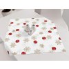 Vianočný Teflónový obrus rôzne rozmery s vianočnou potlačou 07 - VLOČKY A OZDOBY Veľkosť: 30/30