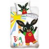 Carbotex bavlna obliečky Zajíček Bing a Duhové sluníčko 140x200 70x90