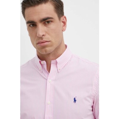 Polo Ralph Lauren pánská košeľa slim s golierom button-down 710929344 ružová
