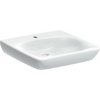 Geberit Selnova Comfort - Umývadlo 55x55 cm, bezbariérové, s 1 otvorom na batériu, bez prepadu, biela 500.187.01.7