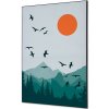 Jansen Display Textilná dekorácia na stenu A1 Slnko a vtáky, 594 x 841 mm