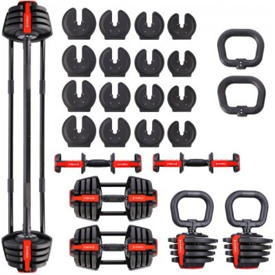 HMS Jednoruční / obouruční variabilní činka SGR18 PRO SET 3v1 40 kg