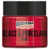 Pentart Farba na sklo a porcelán červená 30 ml